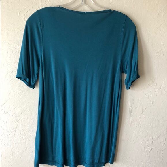 J. Crew Swing Scoop Neck Teal Tee - Picture 3 of 4